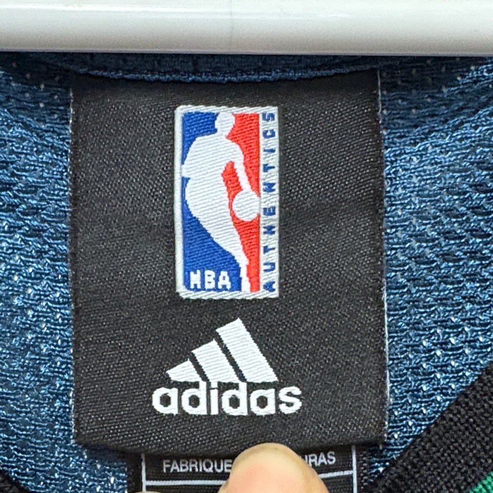 Adidas Timberwolves Teal Jersey with Number 1 - Picture 5 of 16